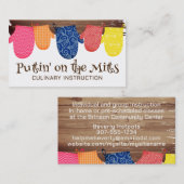 ovenmijten bakkeuken visitekaartje (Voorkant / Achterkant)