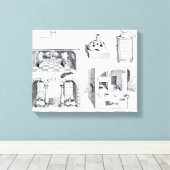 ovens en diverse toestellen canvas afdruk (Insitu (Houten vloer))