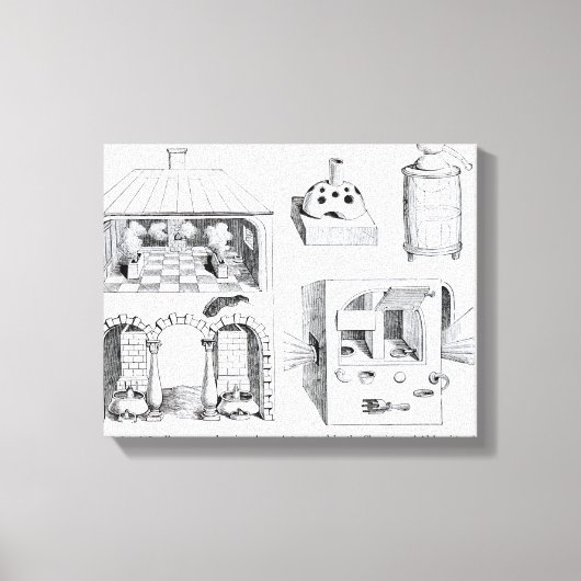 ovens en diverse toestellen canvas afdruk (Voorkant)
