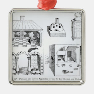 ovens en diverse toestellen metalen ornament