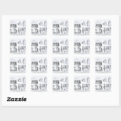 ovens en diverse toestellen vierkante sticker (Vel)