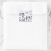 ovens en diverse toestellen vierkante sticker (Tas)