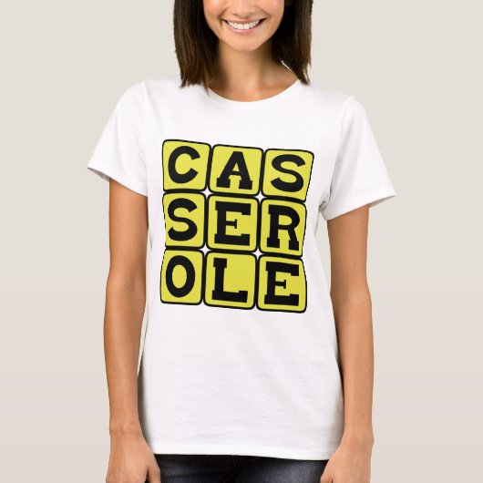 Ovenschotel, favoriet potluck t-shirt (Voorkant)