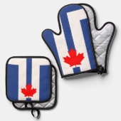 Ovenwant en pannenlappen, vlag van Toronto & Pannenlap Set (Voorkant / Achterkant)