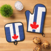 Ovenwant en pannenlappen, vlag van Toronto & Pannenlap Set (Top down)