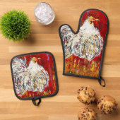 Ovenwant met haan & pannenlap set (Top down)