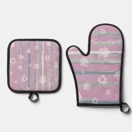 Ovenwant & Pannenlappen – Gingham Orchard Pannenlap Set