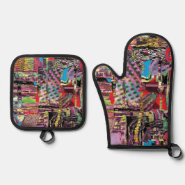 Ovenwant & Pothouders – Urban Fractals Pannenlap Set