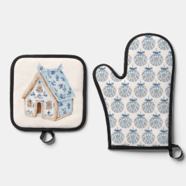 Ovenwanten en pannenlappen ovenwant & pannenlap set