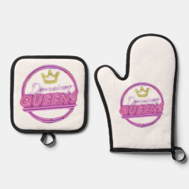 Ovenwanten en pannenlappen ovenwant & pannenlap set