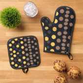 Ovenwanten en pannenlappen ovenwant & pannenlap set (Top down)