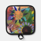 Ovenwanten en pottenhouders in Abstract Flowers Pannenlap (Voorkant)