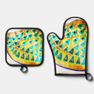 Ovenwanten en pottenhouders ovenwant & pannenlap set
