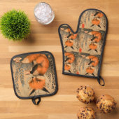 Ovenwanten en pottenhouders ovenwant & pannenlap set (Top down)