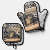 Ovenwanten en pottenhouders ovenwant & pannenlap set (Voorkant / Achterkant)