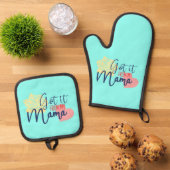 Ovenwanten en pottenhouders ovenwant & pannenlap set (Top down)