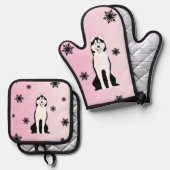 Ovenwanten en pottenhouders ovenwant & pannenlap set (Voorkant / Achterkant)