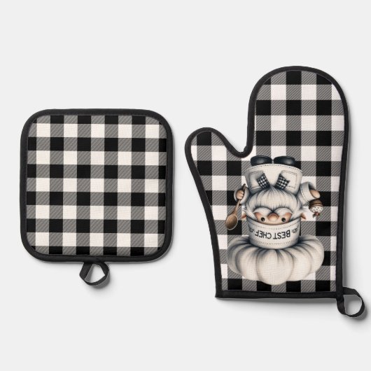 Ovenwanten en pottenhouders ovenwant & pannenlap set (Voorkant)