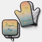 Ovenwanten en pottenhouders ovenwant & pannenlap set (Voorkant / Achterkant)