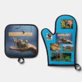 Ovenwanten en pottenhouders ovenwant & pannenlap set (Voorkant)