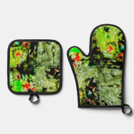 Ovenwanten en pottenhouders ovenwant & pannenlap set