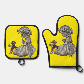 Ovenwanten en pottenhouders ovenwant & pannenlap set