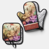 Ovenwanten en pottenhouders ovenwant & pannenlap set (Voorkant / Achterkant)