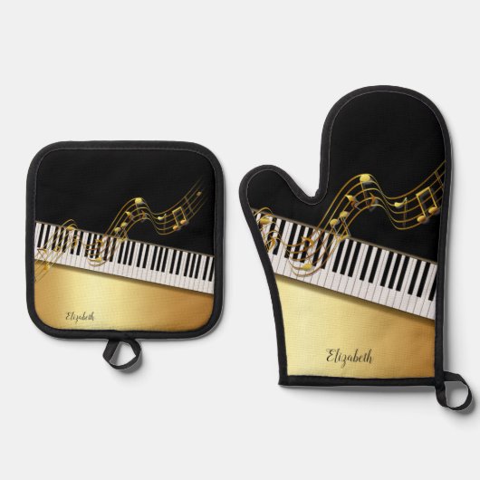 Ovenwanten en pottenhouders ovenwant & pannenlap set (Voorkant)