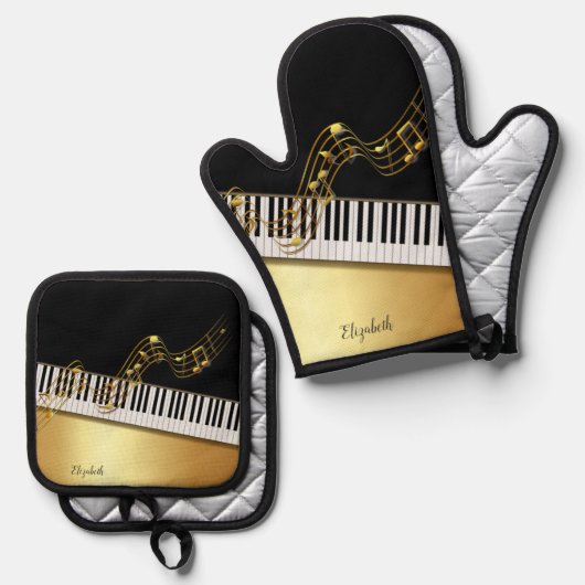 Ovenwanten en pottenhouders ovenwant & pannenlap set (Voorkant / Achterkant)