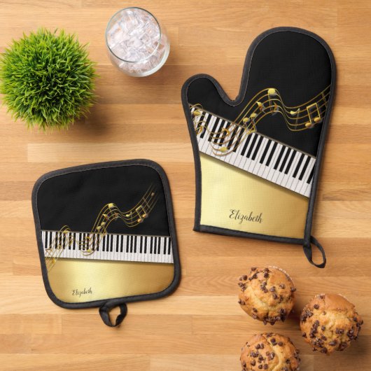 Ovenwanten en pottenhouders ovenwant & pannenlap set (Top down)