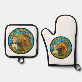 Ovenwanten en pottenhouders ovenwant & pannenlap set