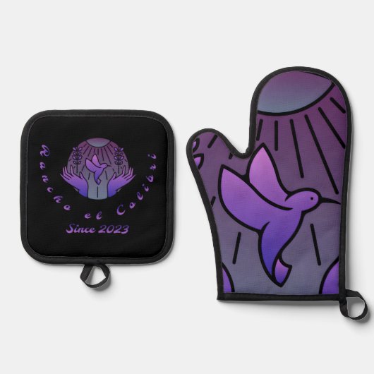 Ovenwanten en pottenhouders ovenwant & pannenlap set (Voorkant)