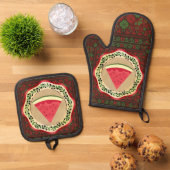 Ovenwanten en pottenhouders ovenwant & pannenlap set (Top down)