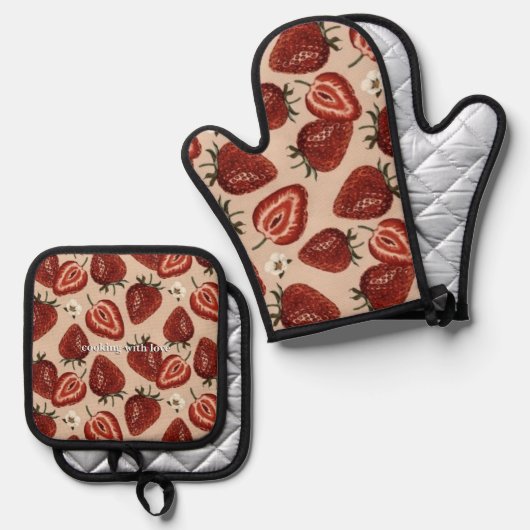 Ovenwanten en pottenhouders ovenwant & pannenlap set (Voorkant / Achterkant)