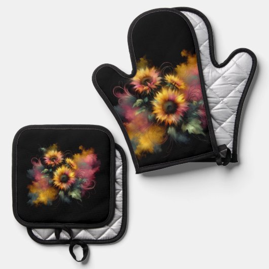 Ovenwanten en pottenhouders ovenwant & pannenlap set (Voorkant / Achterkant)