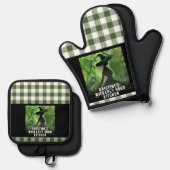 Ovenwanten en pottenhouders ovenwant & pannenlap set (Voorkant / Achterkant)