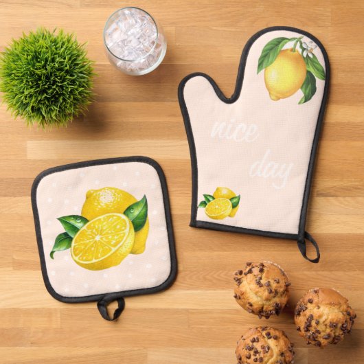 Ovenwanten en pottenhouders ovenwant & pannenlap set (Top down)