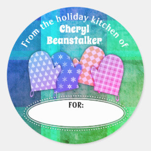 Ovenwanten Kerst uit de keuken van sticker