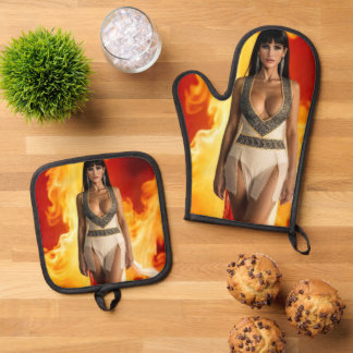 Ovenwantenset 'Furnace Goddess' Ovenwant & Pannenlap Set