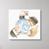 Over 80 dagen over de hele wereld canvas afdruk (Voorkant)