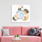 Over 80 dagen over de hele wereld canvas afdruk (Insitu (Woonkamer))