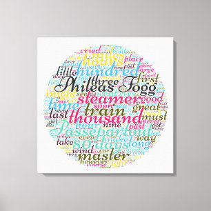 Over 80 dagen over de hele wereld canvas afdruk