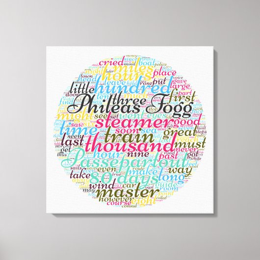 Over 80 dagen over de hele wereld canvas afdruk (Voorkant)