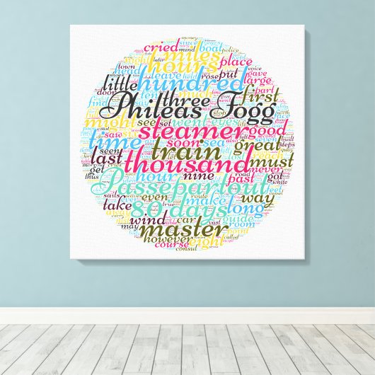 Over 80 dagen over de hele wereld canvas afdruk (Insitu (Houten vloer))