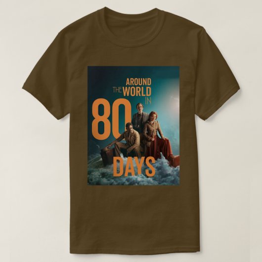 Over 80 dagen over de hele wereld t-shirt (Design voorkant)