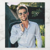 over al druk uw foto wijn etiket (Enkel label)