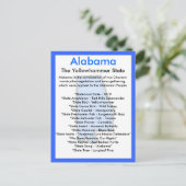 Over Alabama Briefkaart (Staand voorkant)