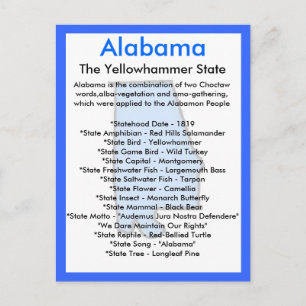 Over Alabama Briefkaart
