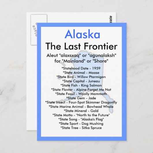 Over Alaska Briefkaart (Voorkant / Achterkant)