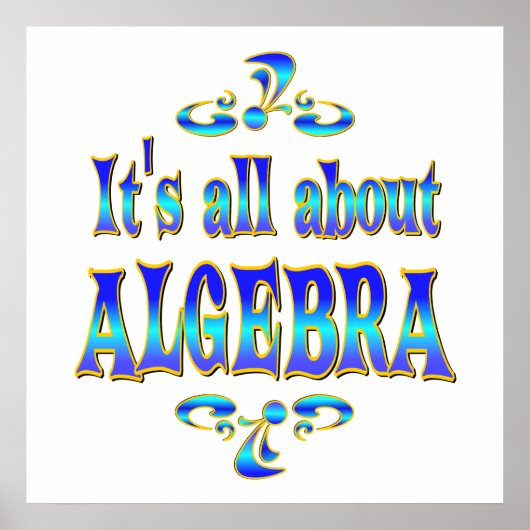 OVER ALGEBRA POSTER (Voorkant)